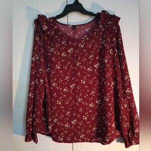 Shein Women's plus size 4X Long Sleeve Floral Blouse